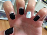 Black and White Nails w/ Dots