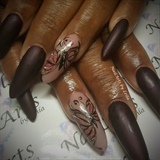Gothic almond acrylic nails