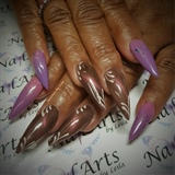 Sculpted stiletto nails