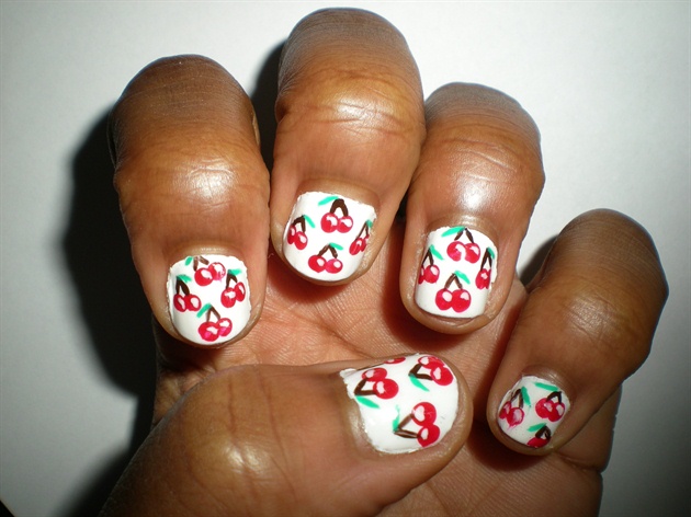 Cherry Nail Art Designs for Acrylic Nails - wide 7