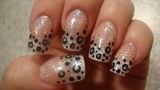 Glitter Acrylic With Handpainted Spots
