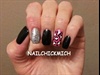 Glitter and leopard print accent nail