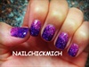 Purple and pink gradient rockstar nails