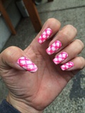 Pink And White Plaid