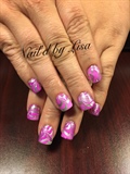 Water Marble Purple And Silver