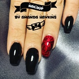 Acrylics Black And Red 