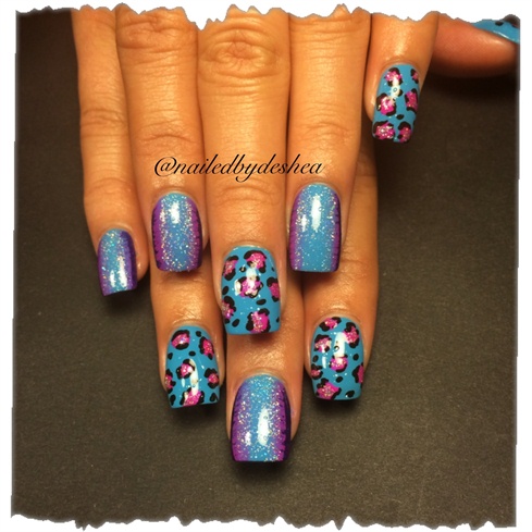 leopard fun with ombre