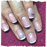 French shellac with diamonds