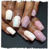 Dry Brushed Nailart With Colored Acrylic