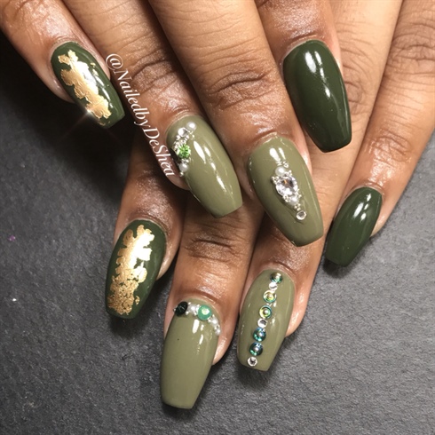 Army Green With Bling