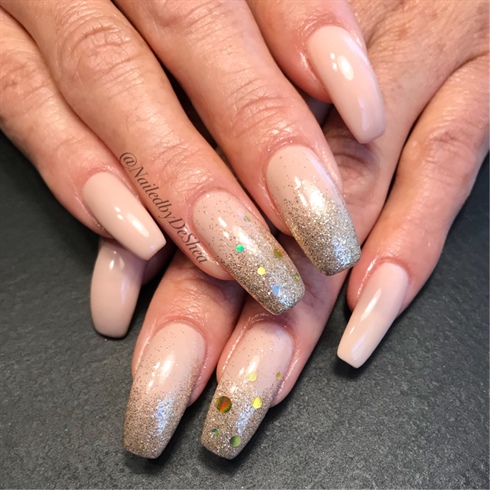 Nude With Gold Glitz