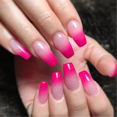 Hot Pink Ombré by nailedbydeshea from Nail Art Gallery.