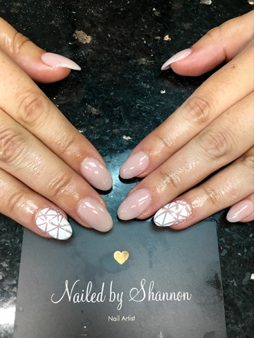 Pink And White Lace Stamping 