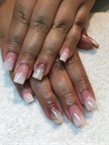 Ombr&#233; Pink &amp; White acrylic 