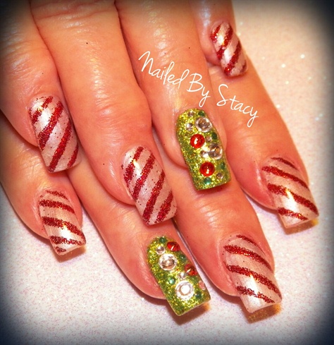 Candy Cane Dream Nails