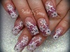 Pink Snowflake Snowglobe Nails