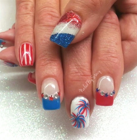 Independents Day Nails