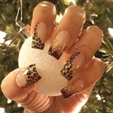 Winter Leopard Nails 