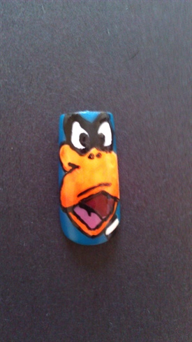 Daffy Duck Nail Design