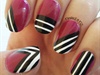 Modern pink nail art!
