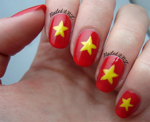 Vietnam flag nails