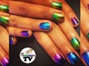 Rainbow nail foil nails