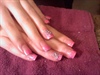 Pink glitter silver bows