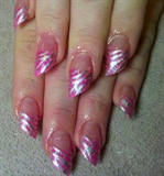 Pink glitter lipsticks &amp; silver zebra