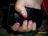 pink nail design