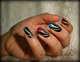Tape striped nails