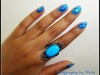 Stamped turquoise nails !!!!