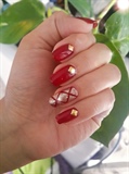 Red &amp; Gold holiday nails