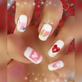Heart Emoji nails