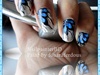 Blue flowers nails