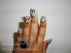 Colorful butterfly nails
