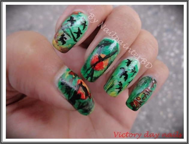 Victory day nails