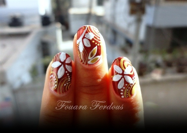 Flowers nails inspire by Danica Danica