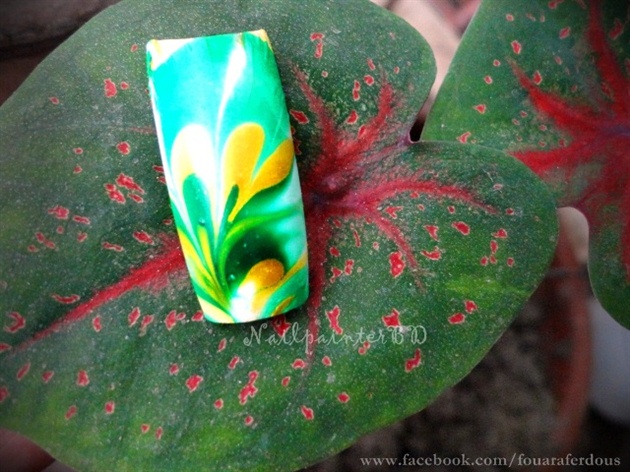 Marble Flower nail