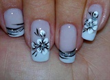White Flower Nail Art
