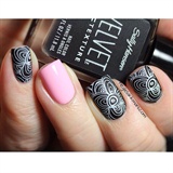 Black And Pink Nail Art