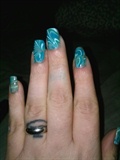 Blue and Silver Water Marble