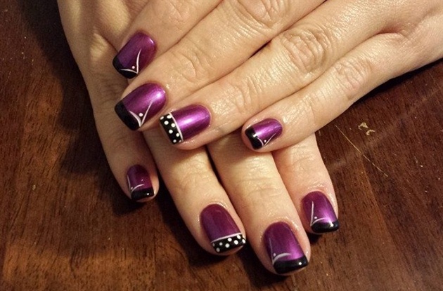 purple and dots