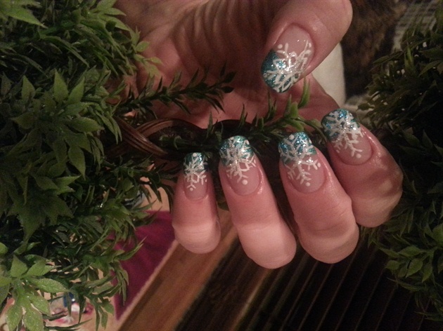 7. Glittery snowflake nail design for little girls - wide 8