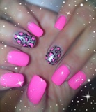 pink and silver leopard print