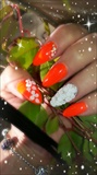 3d flowers and neon orange
