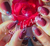 Oriental-Red-Almond with Glitter
