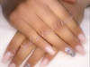 Nude Nails with Crystal-Silver Highlight