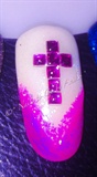 Pink-Cross Nails 