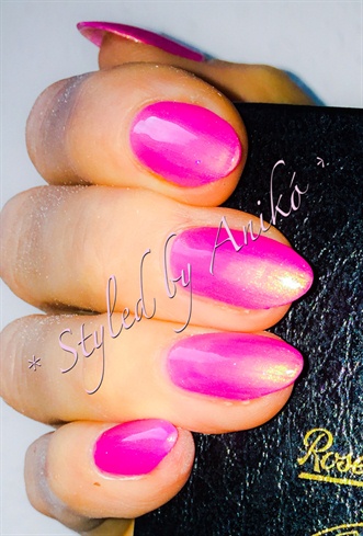 Pink Nails - Luxury Magneta Almond Style