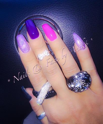 Pink &amp; Purple Nails